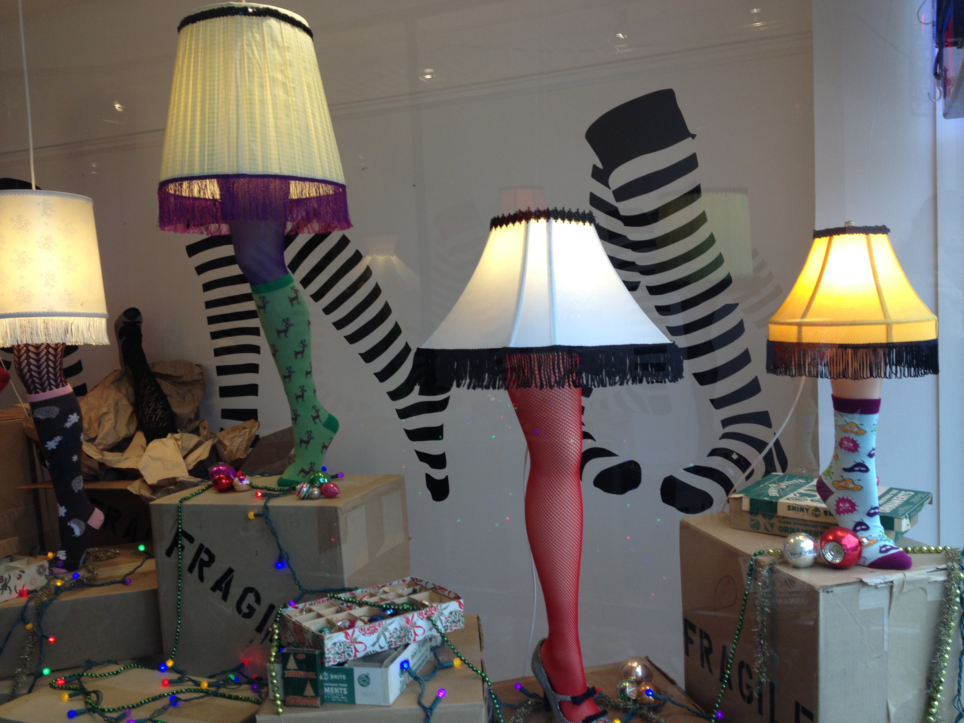 My Favorite Holiday Store Window Display… Mod Socks… Bellingham Terri